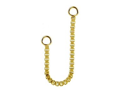 Цепочка-подвеска для пирсинга сталь Gold 1 мм